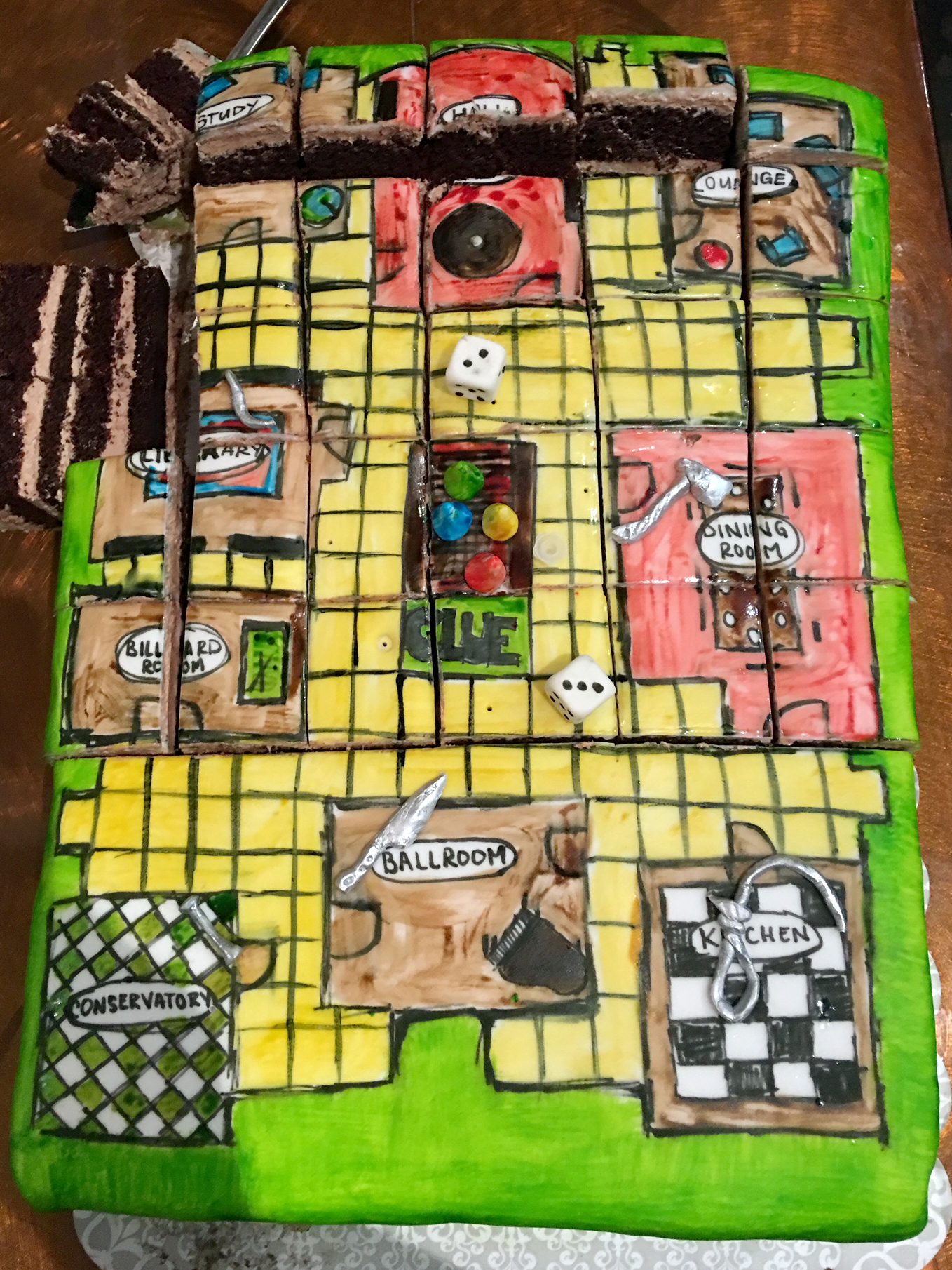 Clue; Murder is NOT a Game Clue birthday cake