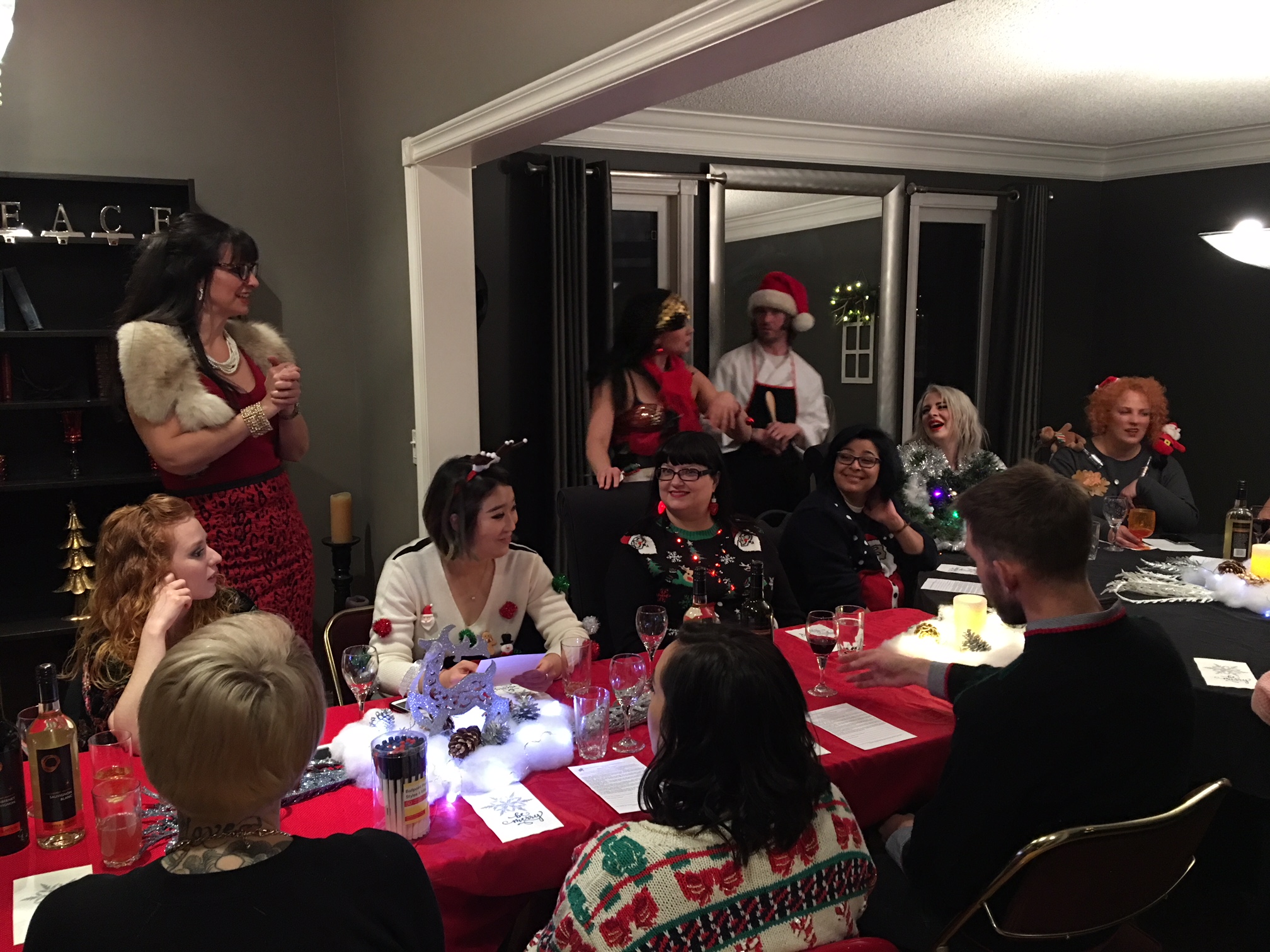 Trying to solve the murder mystery in Calgary wtih Resort to Murder at the North Pole