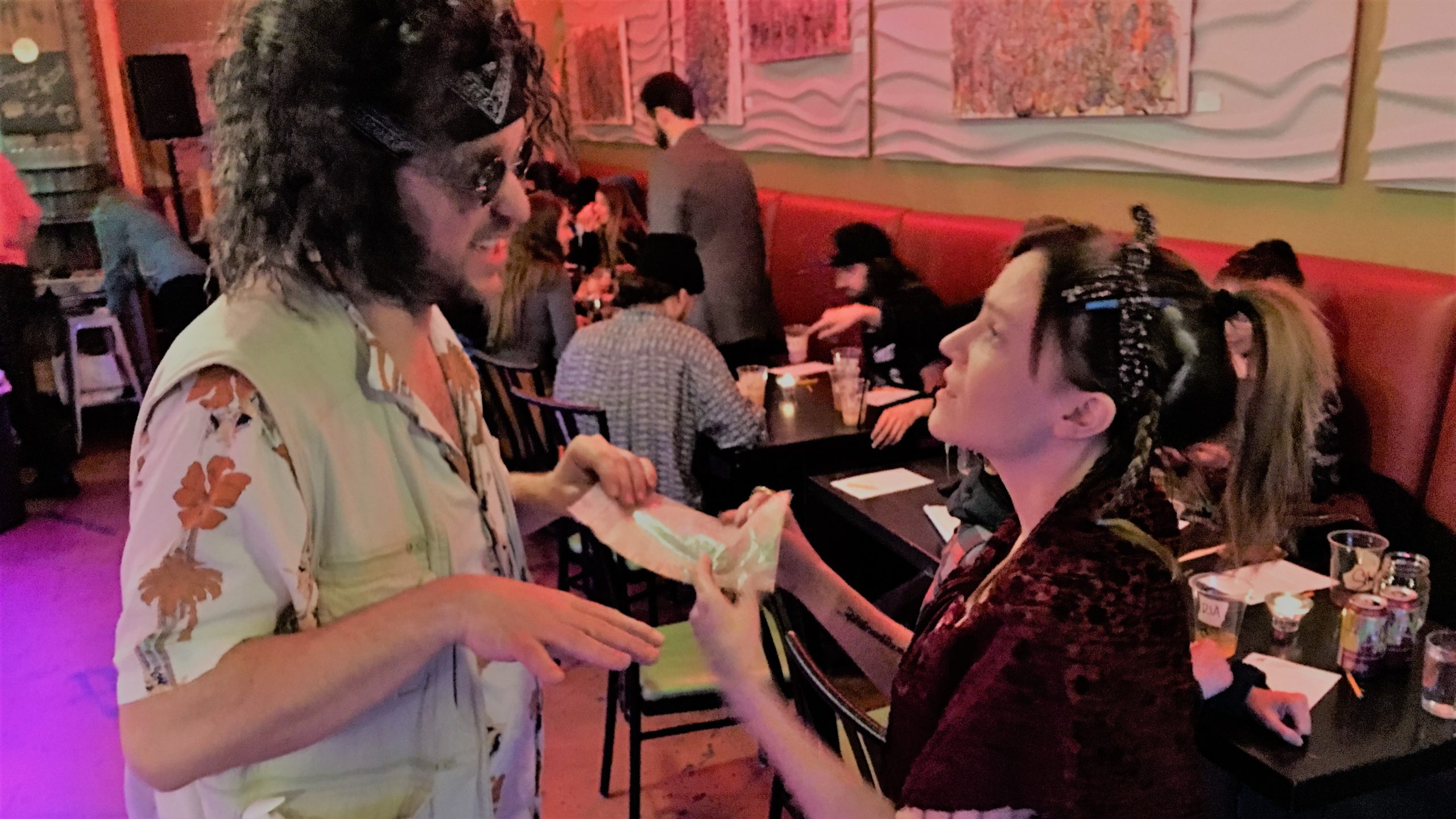 Resort to Murder - Herb passing along some of his natural remedies to Karma