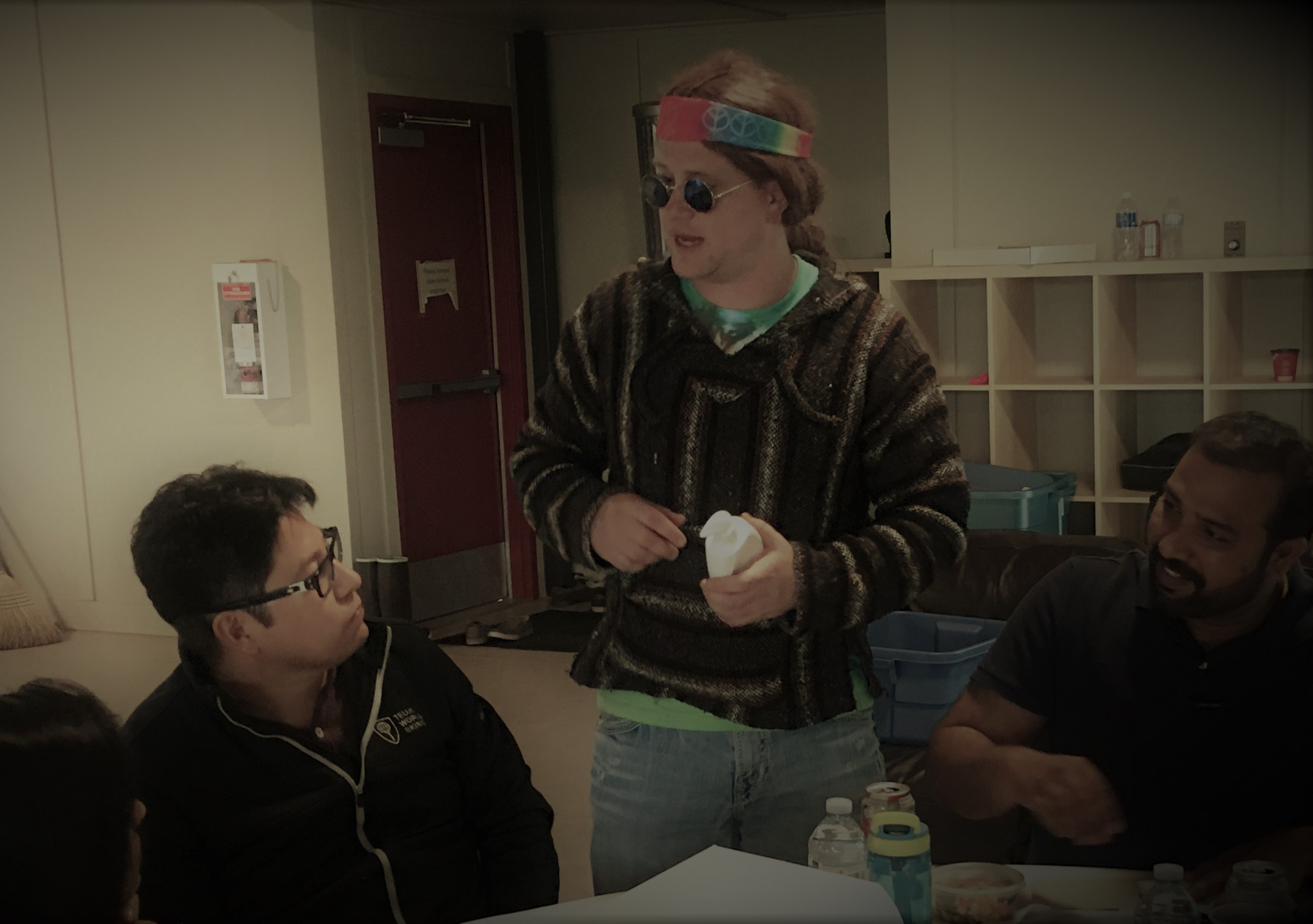 Resort to Murder - Herb convinces the guests of the potency of his Love Potion Lotion